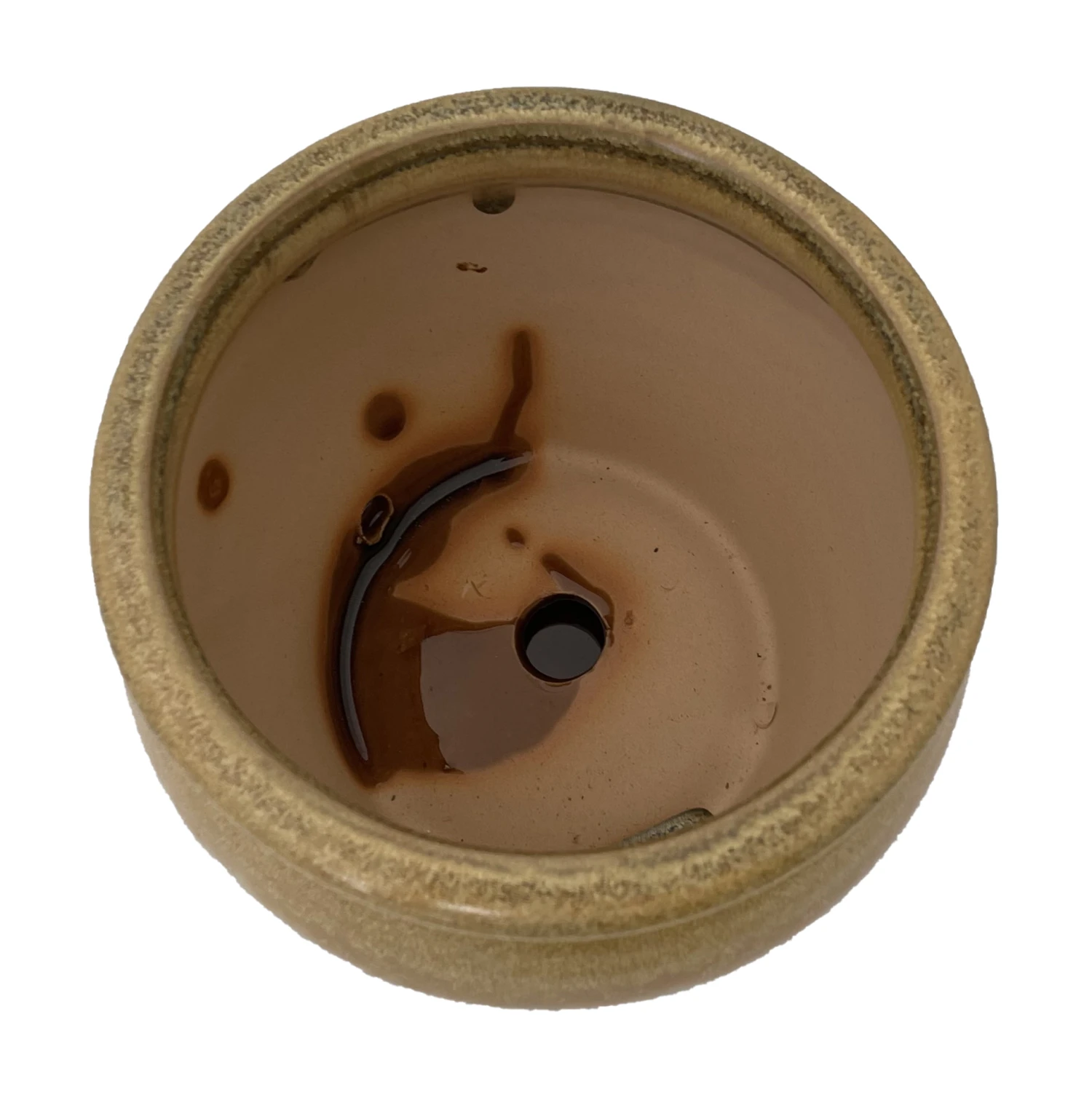 Archdale Ceramic Planter With Attached Saucer - Desert Sun - 6" X 5" 2 Archdale Ceramic Planter With Attached Saucer - Desert Sun - 6" X 5" - Image 2