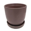 Chatham Egg Pot With Attached Saucer - Matte Lavender - 5.5" X 5"