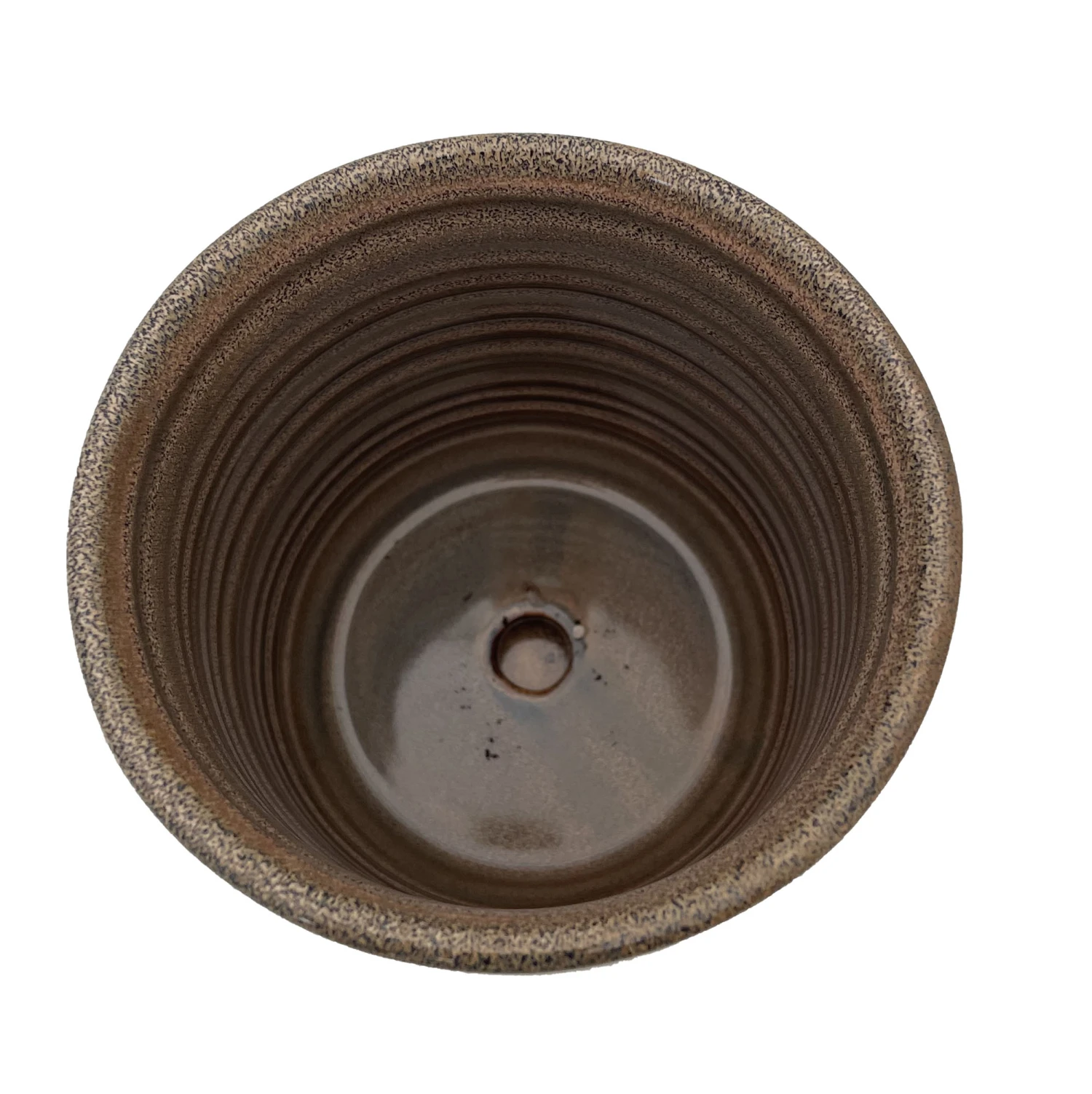 Ellora Ceramic Planter With Attached Saucer - Taupe - 4.5" X 4.25" 2 Ellora Ceramic Planter With Attached Saucer - Taupe - 4.5" X 4.25" - Image 2