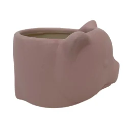 Pink Pig Ceramic Animal Pot - 6" X 4" - NEW -Outlet Buds Grow Store pigsidepot 42458.1645122695