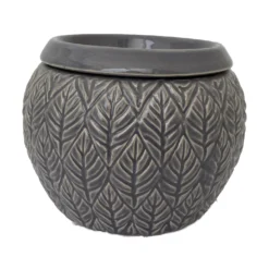 Sherborn Self Watering Glazed Ceramic Pot - Titanium - 5.25 X 4.25"