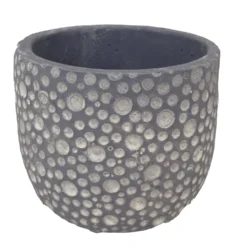 Caprise Cement Planter - 4.25" X 4" - Indoors Or Out - Sky Blue